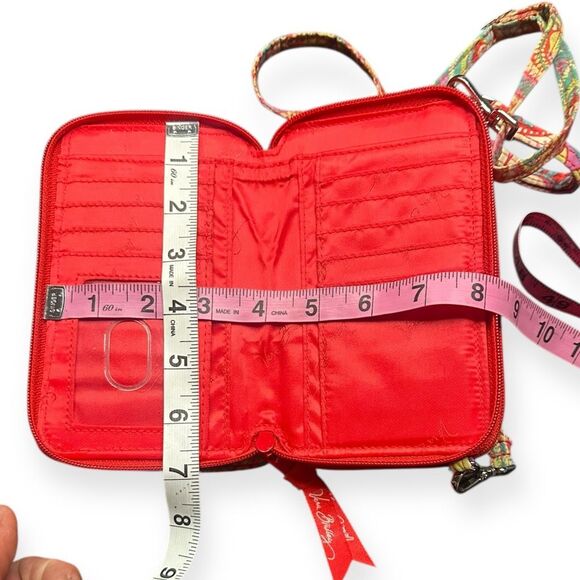 VERA BRADLEY Women’s Multicolor Pretty in Paisley All-in-One Crossbody Wallet - Picture 10 of 11